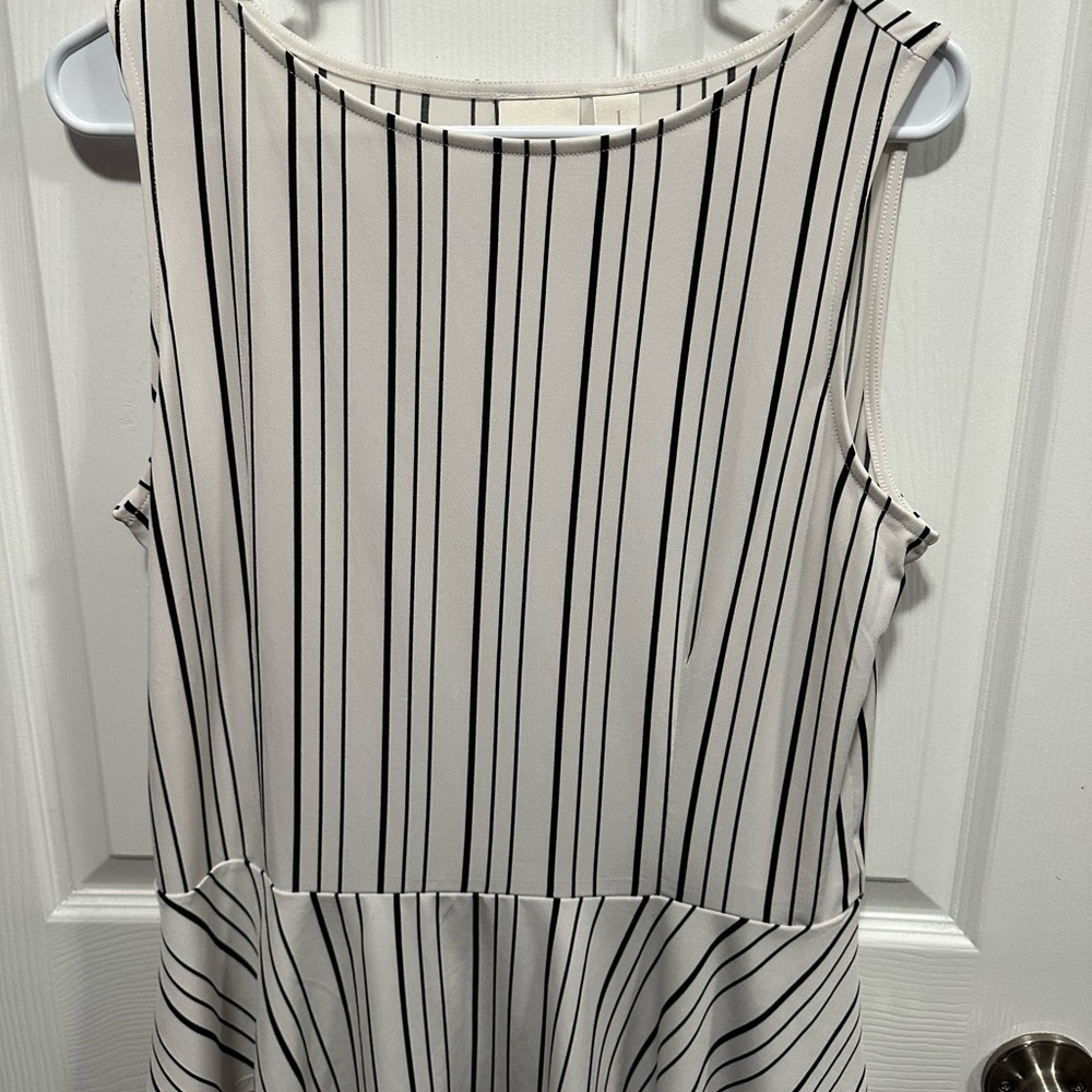 Chico's Black and White Striped Blouse